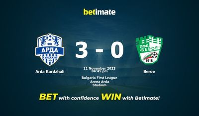 Arda Kardzhali vs. Beroe Vorhersage, Quoten und Wetttipps 11.11.2023