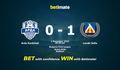 Vorhersage, Quoten und Wetttipps für Arda Kardzhali gegen Levski Sofia, 01.11.2023