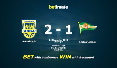 Arka Gdynia gegen Lechia Gdansk Vorhersage, Quoten und Wetttipps 24.11.2023
