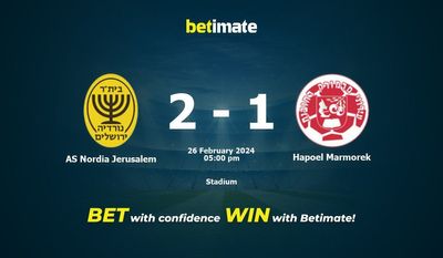 AS Nordia Jerusalem gegen Hapoel Marmorek Vorhersage, Quoten und Wetttipps 26.02.2024