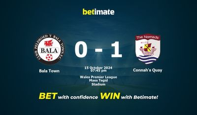 Bala Town vs. Connah's Quay – Vorhersage, Quoten und Wetttipps, 15.10.2024