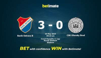 Banik Ostrava B gegen CSK Uhersky Brod Vorhersage, Quoten und Wetttipps 26.05.2024