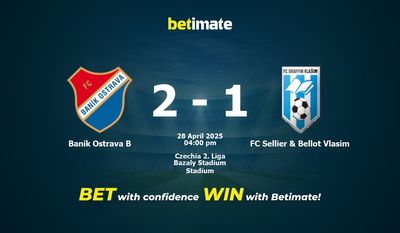 Banik Ostrava B vs. FC Sellier & Bellot Vlasim Vorhersage, Quoten & Wett-Tipps 28.04.2025