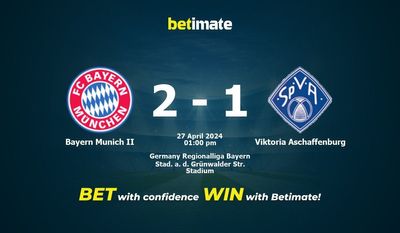 Bayern München II gegen Viktoria Aschaffenburg Vorhersage, Quoten & Wetttipps 27.04.2024