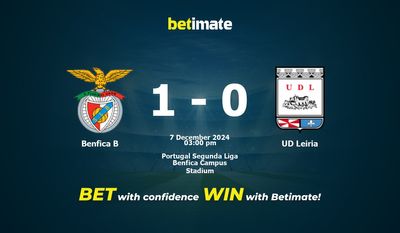 Benfica B gegen UD Leiria Vorhersage, Quoten und Wetttipps 12.07.2024