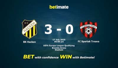 BK Häcken gegen FC Spartak Trnava Vorhersage, Quoten und Wetttipps 17.07.2025