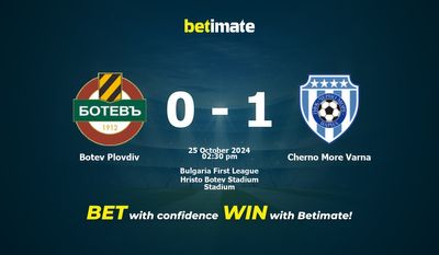 Botev Plovdiv gegen Cherno More Varna Vorhersage, Quoten und Wetttipps 25.10.2024