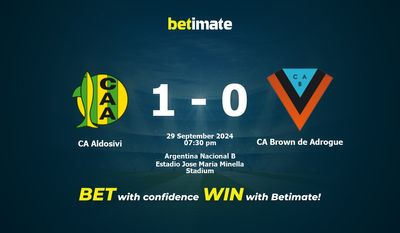 CA Aldosivi vs. CA Brown de Adrogue Vorhersage, Quoten und Wetttipps 29.09.2024