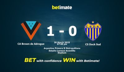 CA Brown de Adrogue vs. CS Dock Sud – Vorhersage, Quoten und Wett-Tipps – 30.03.2025
