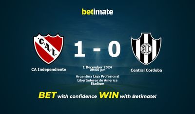 CA Independiente vs. Central Cordoba – Vorhersage, Quoten und Wetttipps, 01.12.2024