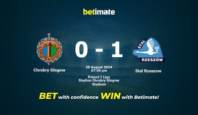 Chrobry Glogow gegen Stal Rzeszow Vorhersage, Quoten und Wetttipps 20.08.2024