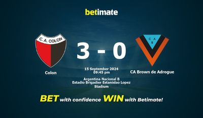 Colon vs. CA Brown de Adrogue Vorhersage, Quoten und Wetttipps 15.09.2024