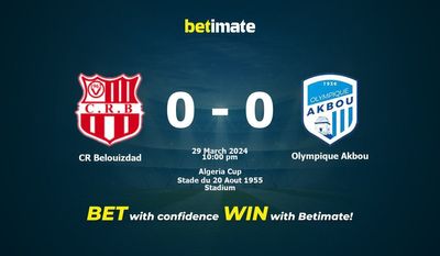 CR Belouizdad vs. Olympique Akbou Vorhersage, Quoten und Wetttipps 29.03.2024