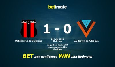 Defensores de Belgrano vs. CA Brown de Adrogue Vorhersage, Quoten und Wetttipps 20.07.2024