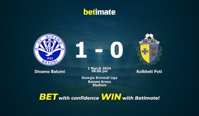 Dinamo Batumi gegen Kolkheti Poti Vorhersage, Quoten und Wetttipps 03.01.2024