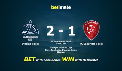 Dinamo Tiflis vs. FC Saburtalo Tiflis Vorhersage, Quoten und Wetttipps 29.09.2023