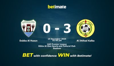 Dubba Al Husun vs. Al Ittihad Kalba – Vorhersage, Quoten und Wetttipps 15.12.2024