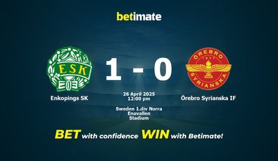 Enkopings SK gegen Örebro Syrianska IF Vorhersage, Quoten und Wetttipps 26.04.2025