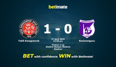 Fatih Karagumruk vs. Keciorengucu Vorhersage, Quoten und Wetttipps 27.04.2025