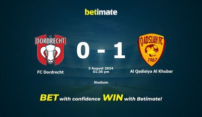 FC Dordrecht gegen Al Qadisiya Al Khubar Vorhersage, Quoten und Wetttipps 08.03.2024