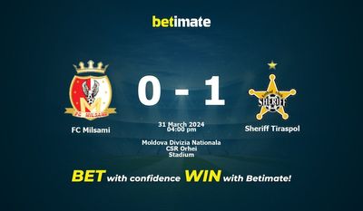 FC Milsami gegen Sheriff Tiraspol Vorhersage, Quoten und Wetttipps 31.03.2024