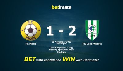 FC Pisek vs. FK Loko Vltavín Vorhersage, Quoten & Wetttipps 10.11.2023