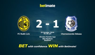 FC Rukh Lviv vs. Chernomorets Odessa – Vorhersage, Quoten und Wetttipps 25.10.2024