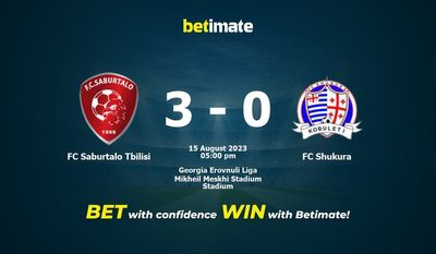 FC Saburtalo Tiflis vs. FC Shukura Vorhersage, Quoten und Wetttipps 15.08.2023