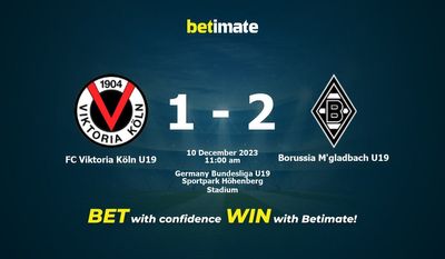 FC Viktoria Köln U19 gegen Borussia M'gladbach U19 Vorhersage, Quoten & Wetttipps 10.12.2023