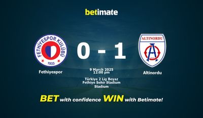Fethiyespor vs. Altinordu Vorhersage, Quoten und Wetttipps 03.09.2025