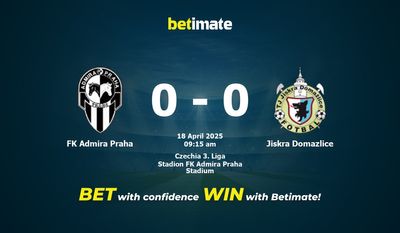 FK Admira Praha gegen Jiskra Domazlice Vorhersage, Quoten und Wetttipps 18.04.2025