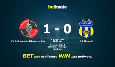 FK Csikszereda Miercurea Ciuc vs. CS Afumati Vorhersage, Quoten und Wetttipps 03.09.2025