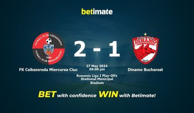 FK Csikszereda Miercurea Ciuc gegen Dinamo Bukarest Vorhersage, Quoten und Wetttipps 27.05.2024