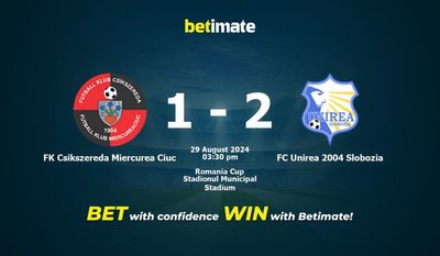 FK Csikszereda Miercurea Ciuc vs. FC Unirea 2004 Slobozia Vorhersage, Quoten & Wetttipps 29.08.2024