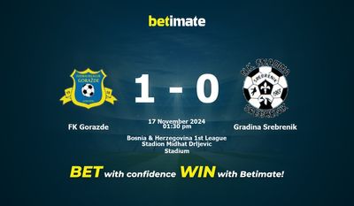 FK Gorazde gegen Gradina Srebrenik Vorhersage, Quoten und Wetttipps 17.11.2024