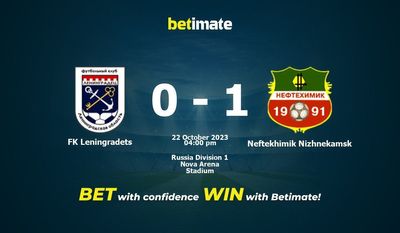 FK Leningradets vs. Neftekhimik Nischnekamsk Vorhersage, Quoten und Wetttipps 22.10.2023