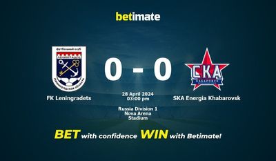 FK Leningradets vs. SKA Energia Chabarowsk Vorhersage, Quoten und Wetttipps 28.04.2024