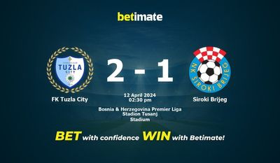 FK Tuzla City gegen Siroki Brijeg Vorhersage, Quoten und Wetttipps 04.12.2024