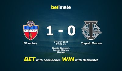 FK Jenissei vs. Torpedo Moskau Vorhersage, Quoten und Wetttipps 03.02.2024