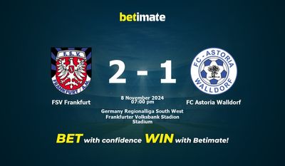 FSV Frankfurt vs. FC Astoria Walldorf Vorhersage, Quoten & Wetttipps 08.11.2024