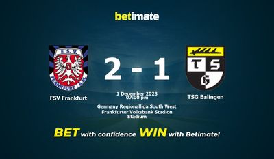 FSV Frankfurt gegen TSG Balingen Vorhersage, Quoten & Wetttipps 01.12.2023