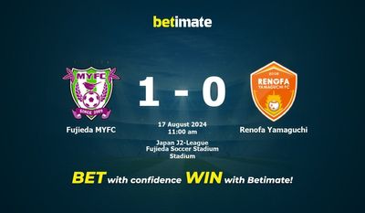 Fujieda MYFC vs. Renofa Yamaguchi – Vorhersage, Quoten und Wetttipps 17.08.2024