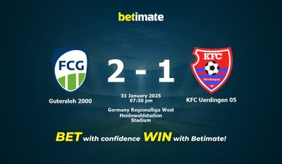 Gütersloh 2000 gegen KFC Uerdingen 05 Vorhersage, Quoten & Wetttipps 31.01.2025