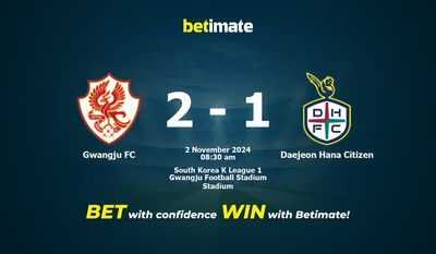 Gwangju FC vs. Daejeon Hana Citizen – Vorhersage, Quoten und Wetttipps, 02.11.2024
