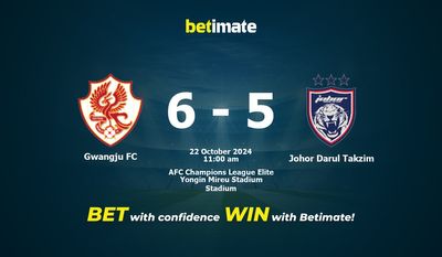 Gwangju FC gegen Johor Darul Takzim Vorhersage, Quoten und Wetttipps 22.10.2024