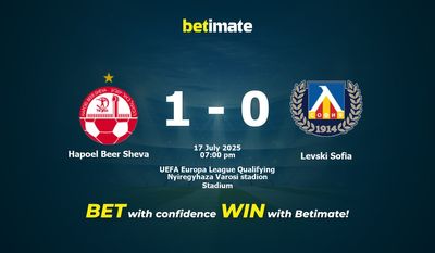 Hapoel Beer Sheva vs. Levski Sofia – Vorhersage, Quoten und Wett-Tipps – 17.07.2025