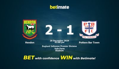 Hendon vs. Potters Bar Town – Vorhersage, Quoten und Wetttipps 26.12.2024