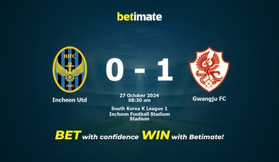 Incheon Utd vs. Gwangju FC – Vorhersage, Quoten und Wetttipps 27.10.2024