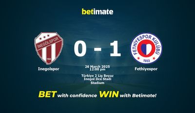 Inegolspor vs. Fethiyespor Vorhersage, Quoten und Wetttipps 26.03.2025