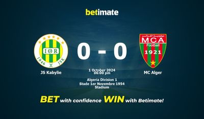 JS Kabylie vs. MC Alger – Vorhersage, Quoten und Wetttipps, 01.10.2024